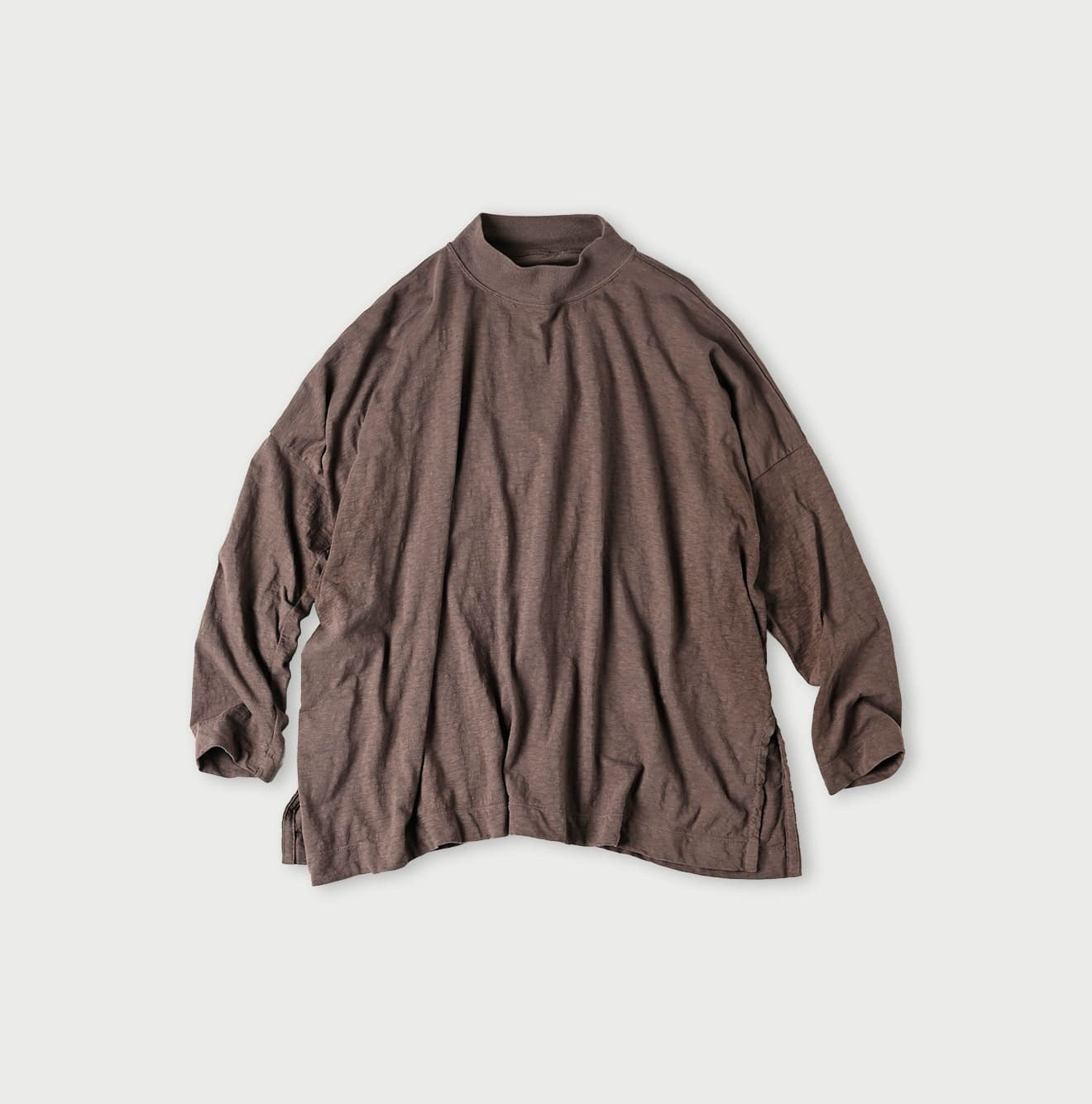 45R高領淨色tee