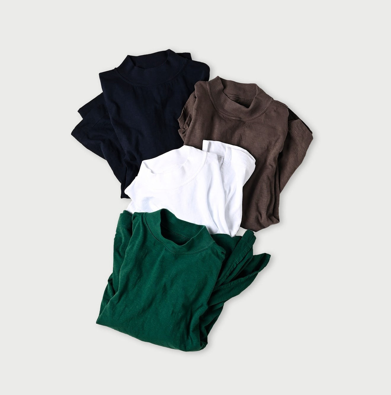 45R高領淨色tee