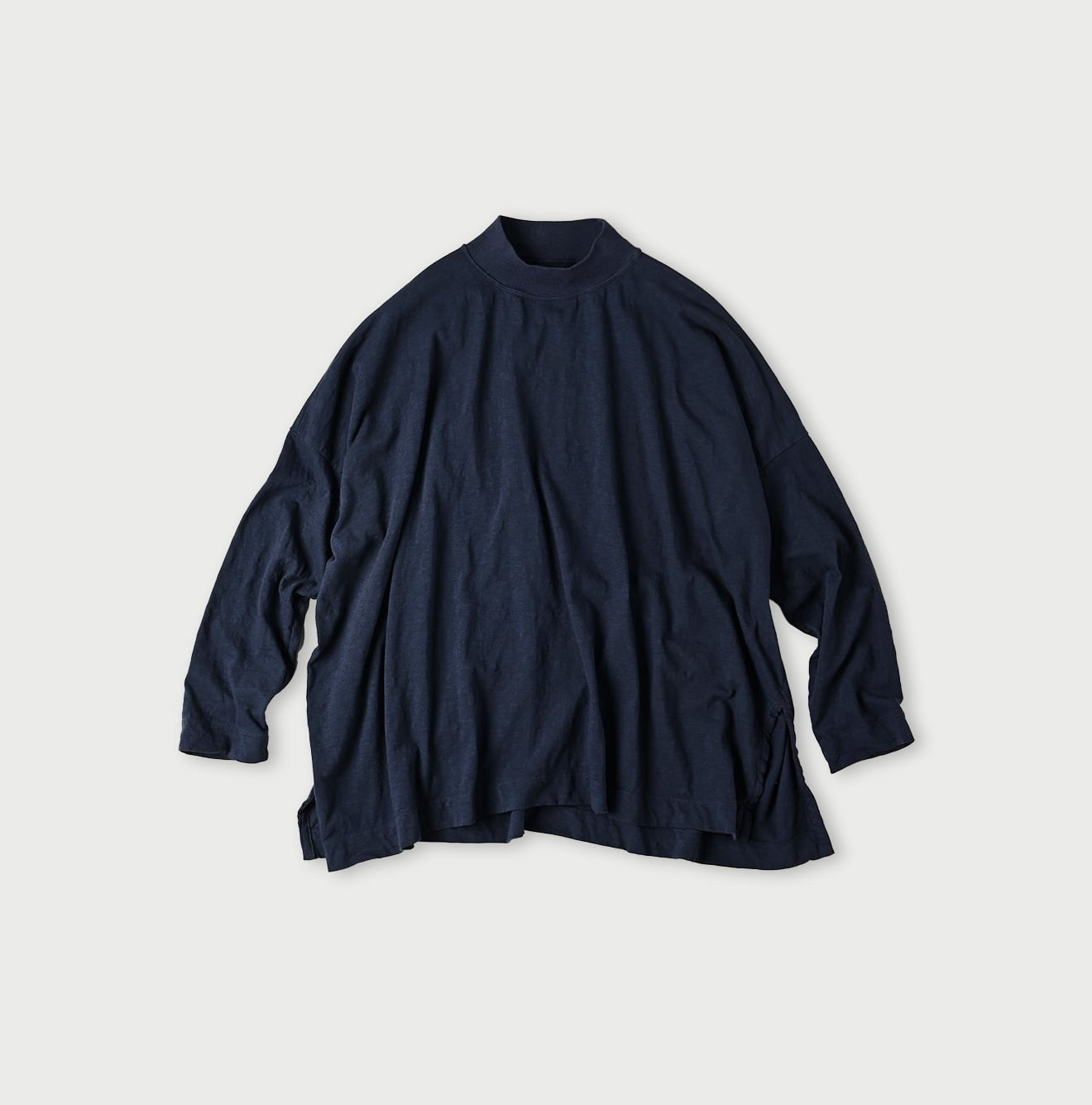 45R高領淨色tee