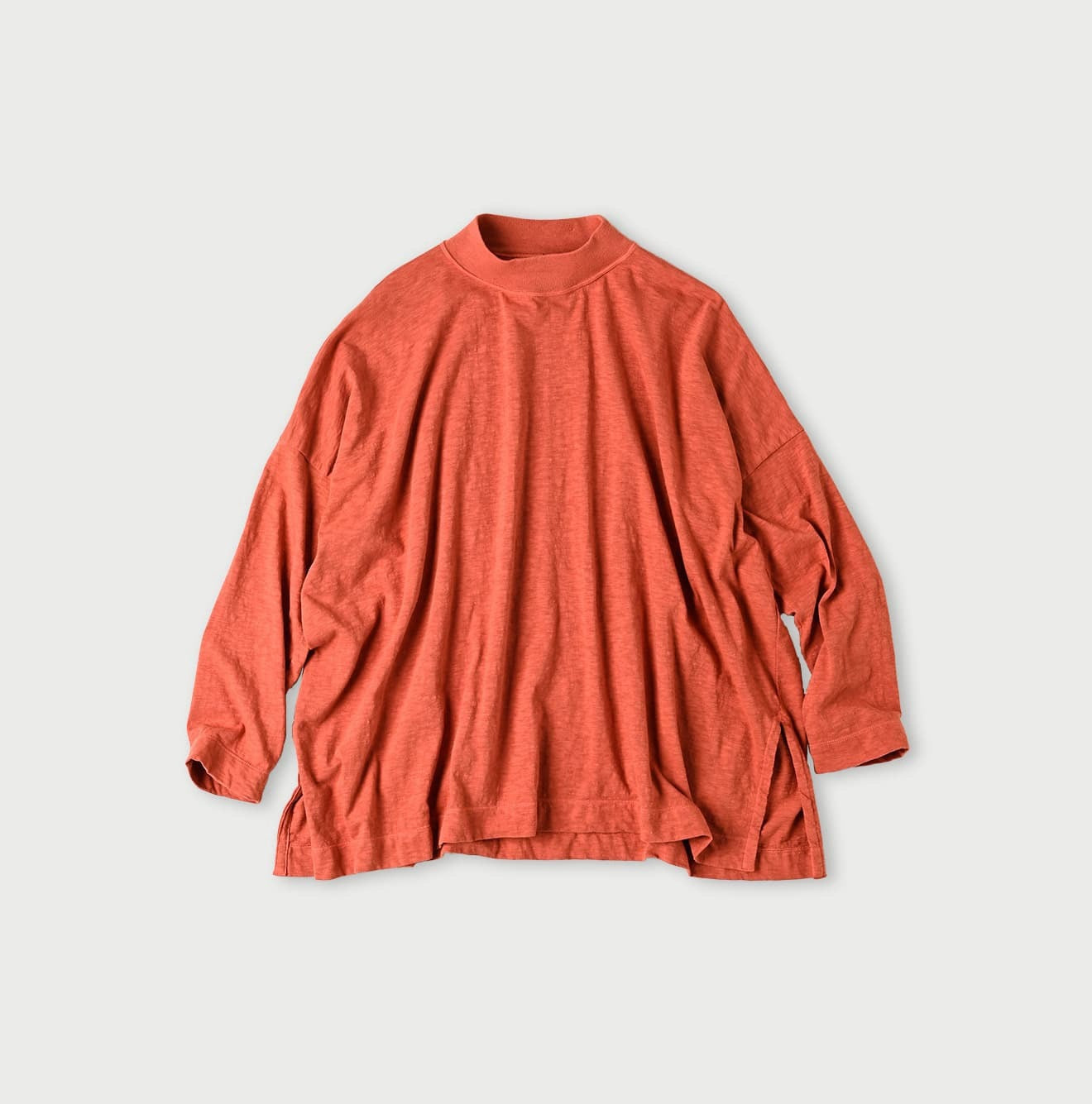 45R高領淨色tee