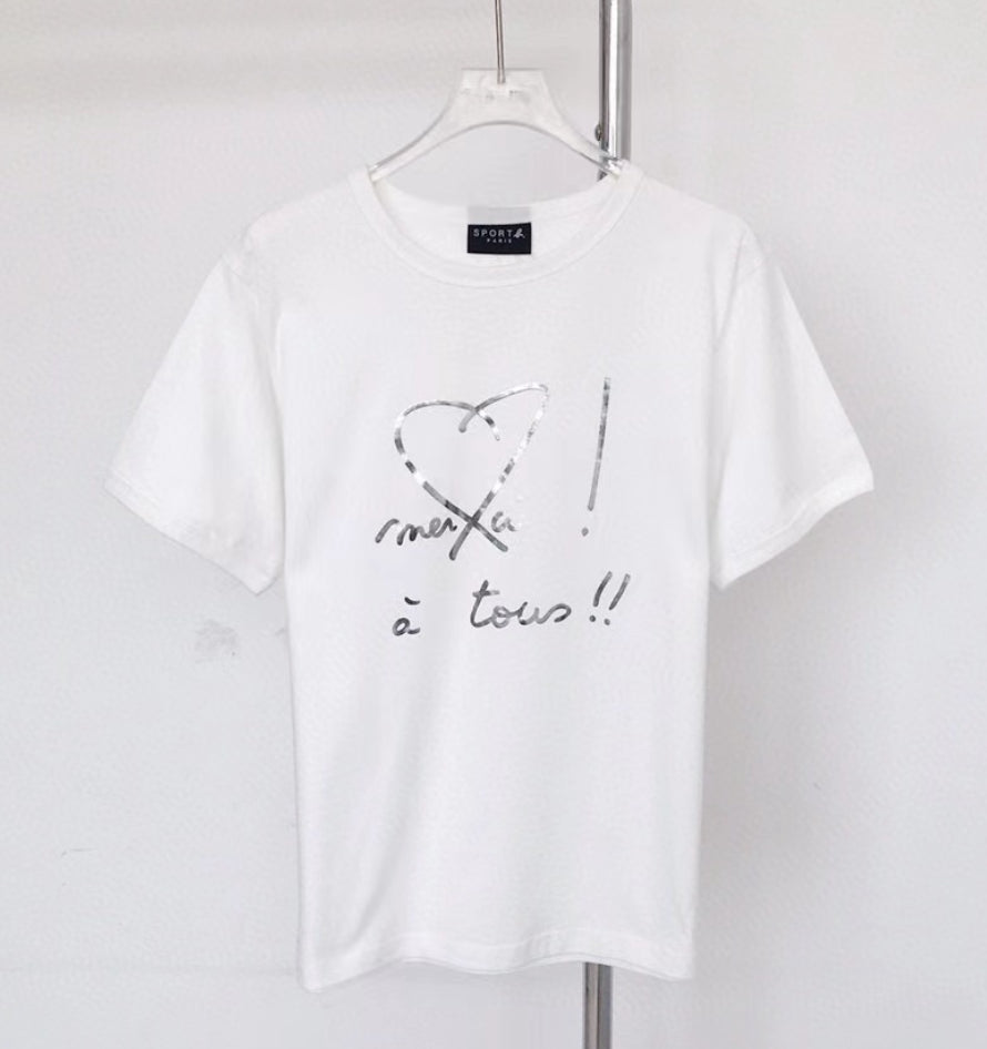 Agnes b 心心印花 tee