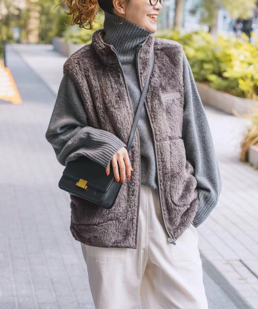 Champion 毛毛背心