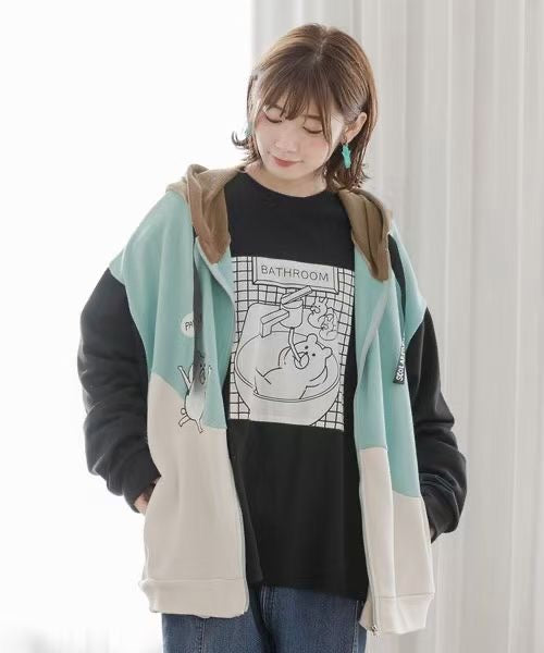 Scolar 接拼hoodies jacket