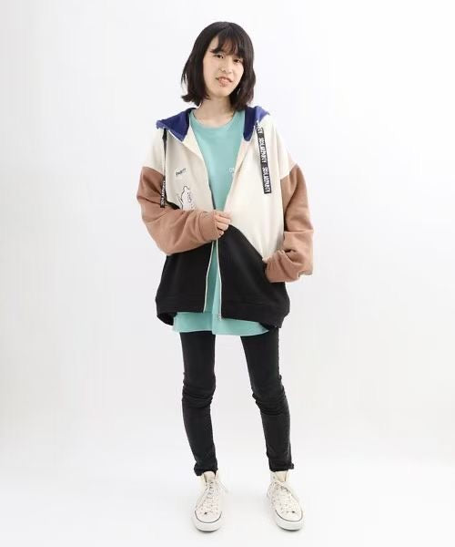 Scolar 接拼hoodies jacket