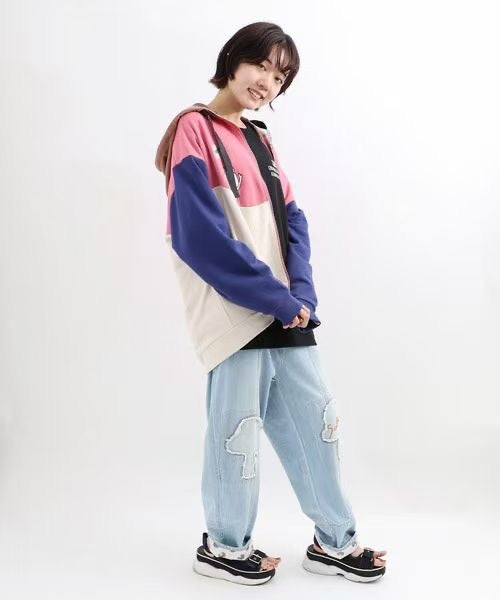Scolar 接拼hoodies jacket