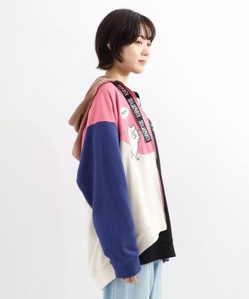 Scolar 接拼hoodies jacket
