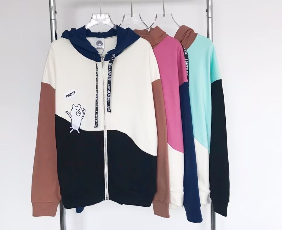 Scolar 接拼hoodies jacket