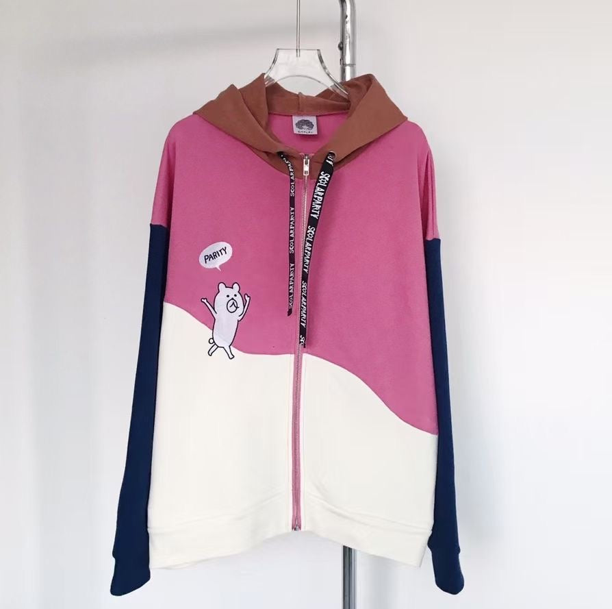 Scolar 接拼hoodies jacket