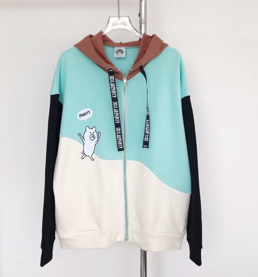 Scolar 接拼hoodies jacket