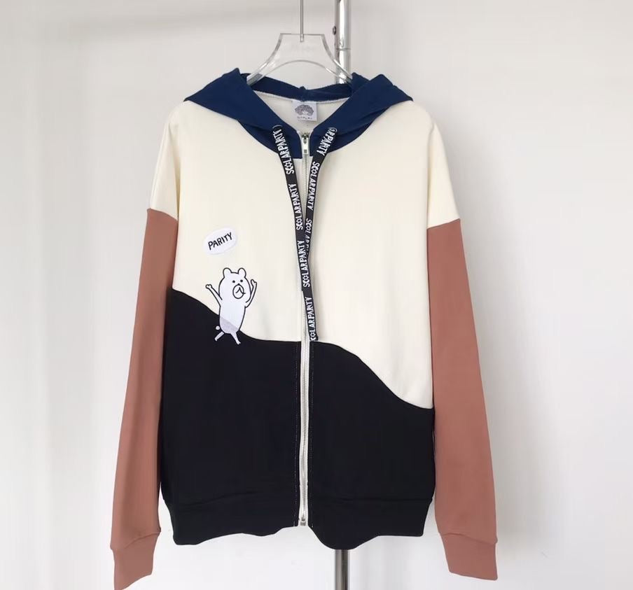 Scolar 接拼hoodies jacket