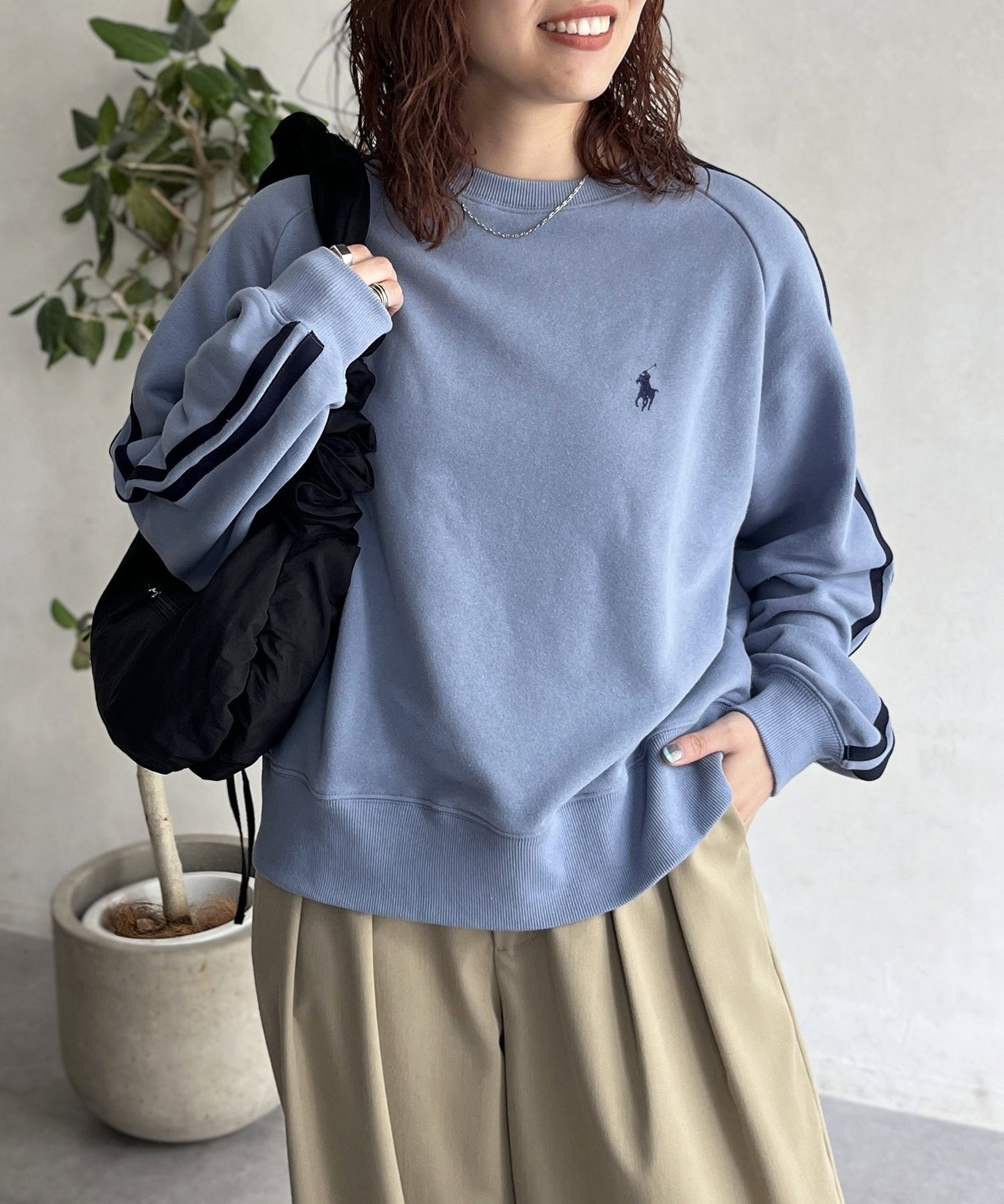Polo撞色衛衣