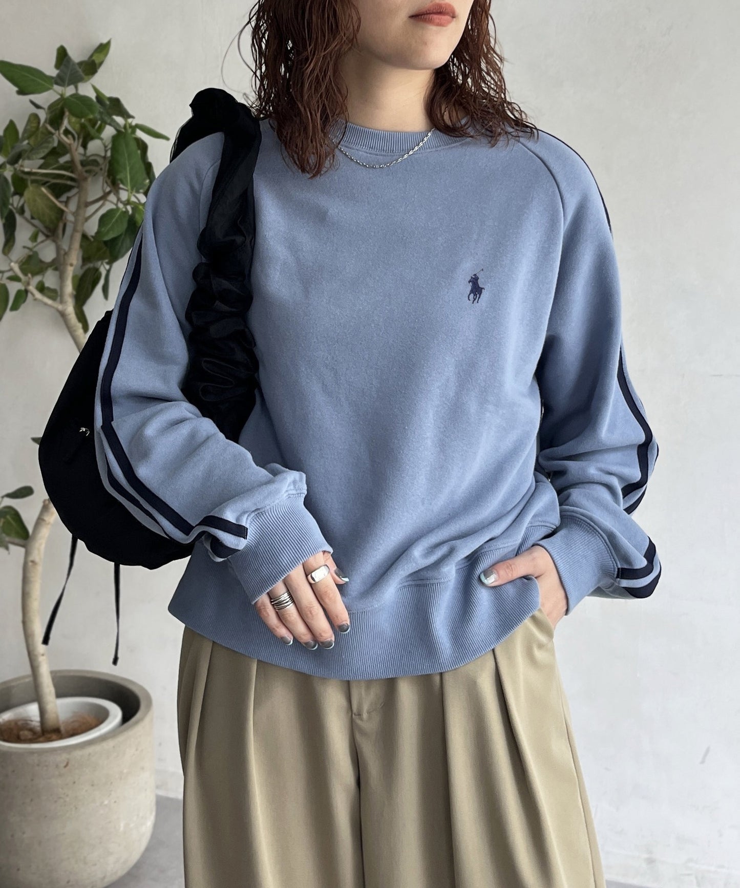 Polo撞色衛衣
