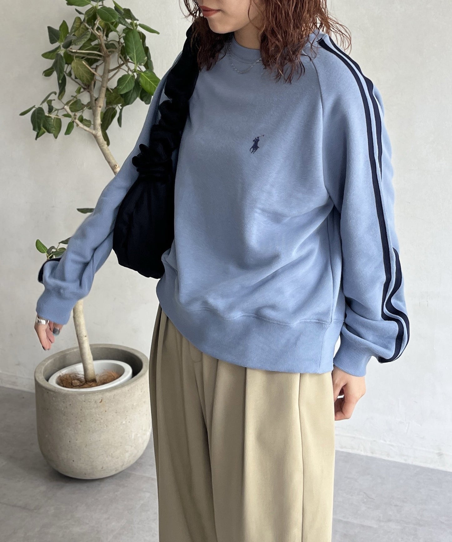 Polo撞色衛衣