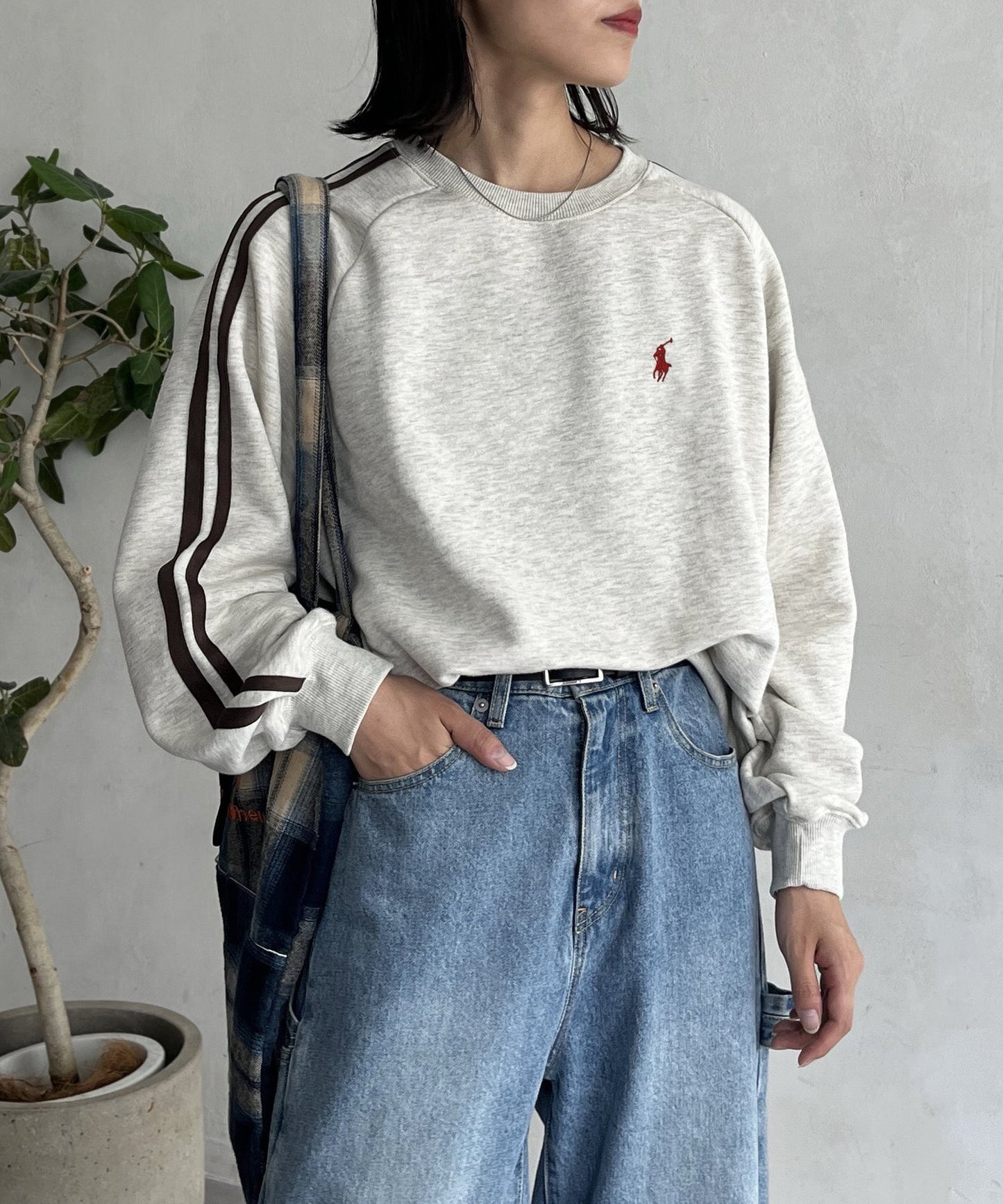 Polo撞色衛衣