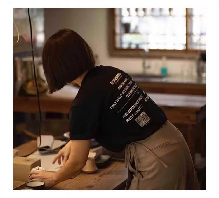 日單snow peak logo tee