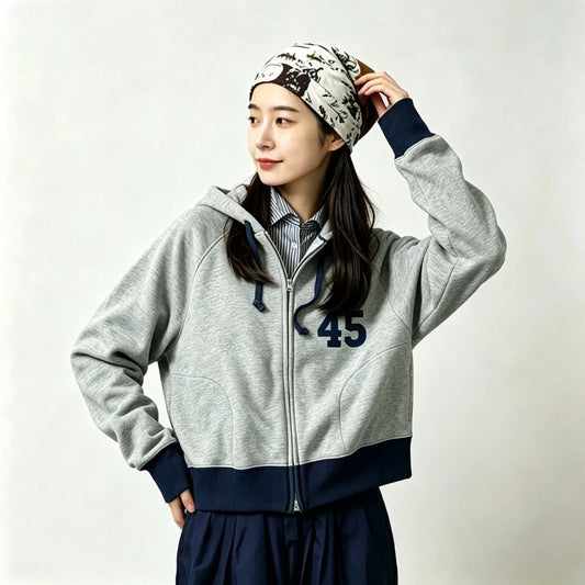 45R撞色hoodies jacket
