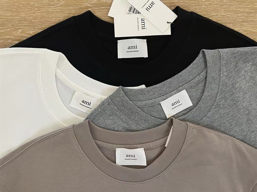 AMI 刺繡logo tee