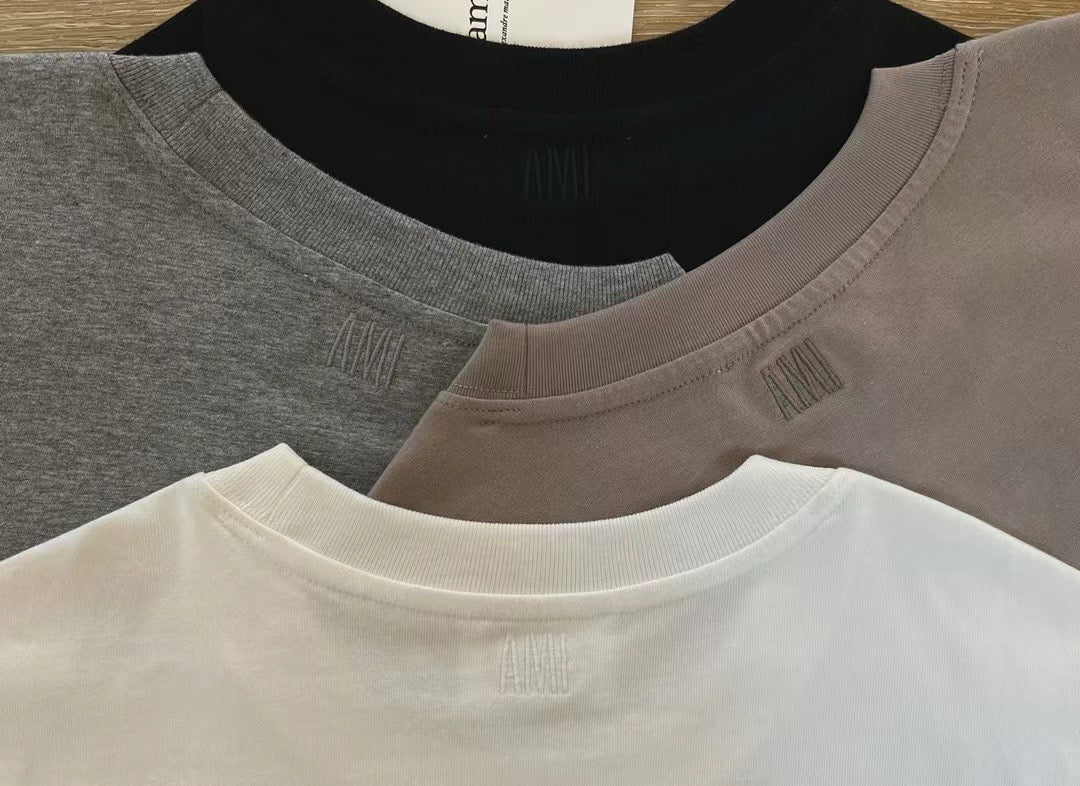 AMI 刺繡logo tee