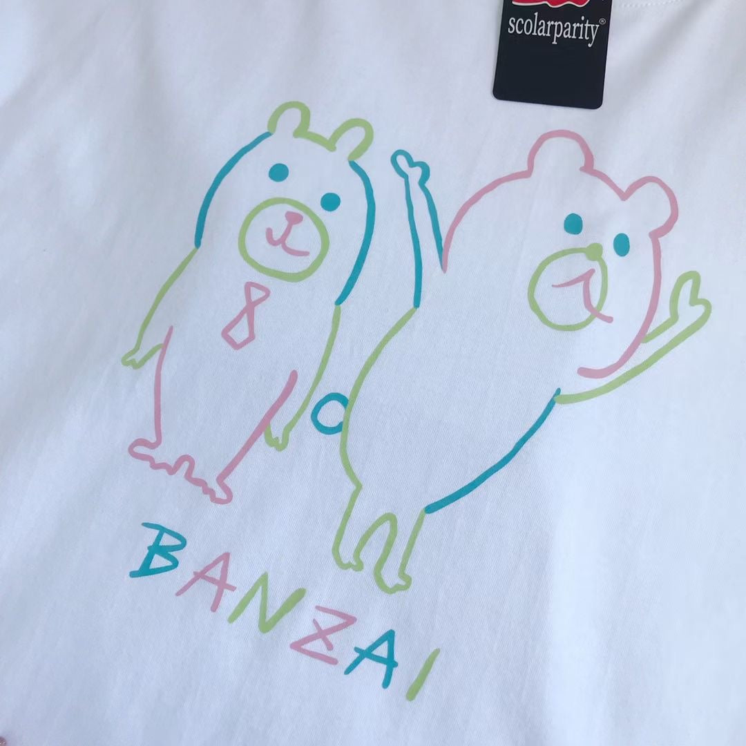 Scolar 撞色bear tee