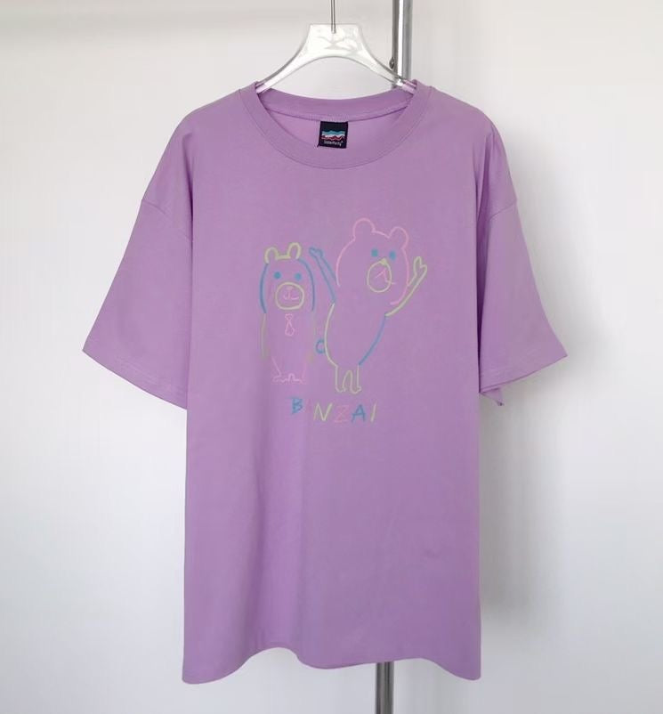 Scolar 撞色bear tee