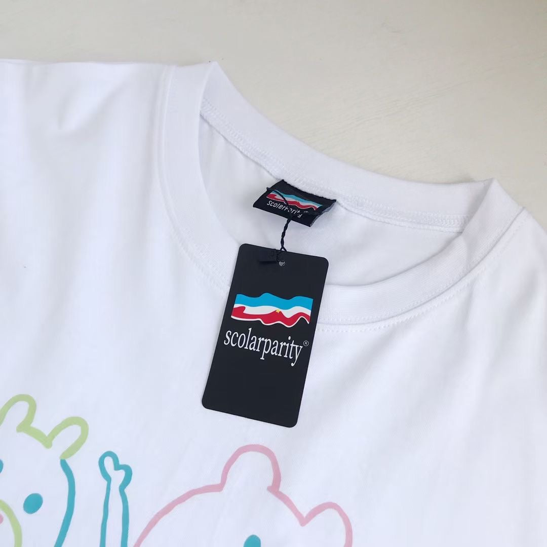 Scolar 撞色bear tee