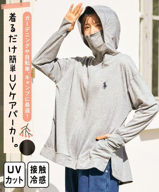 Polo薄身hoodies jacket