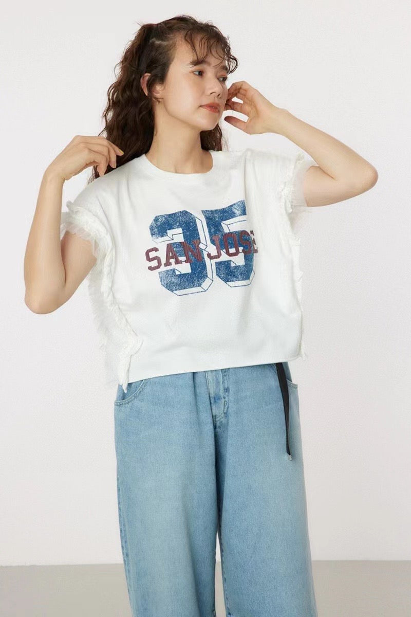 Rodeo crowns 印花字母tee
