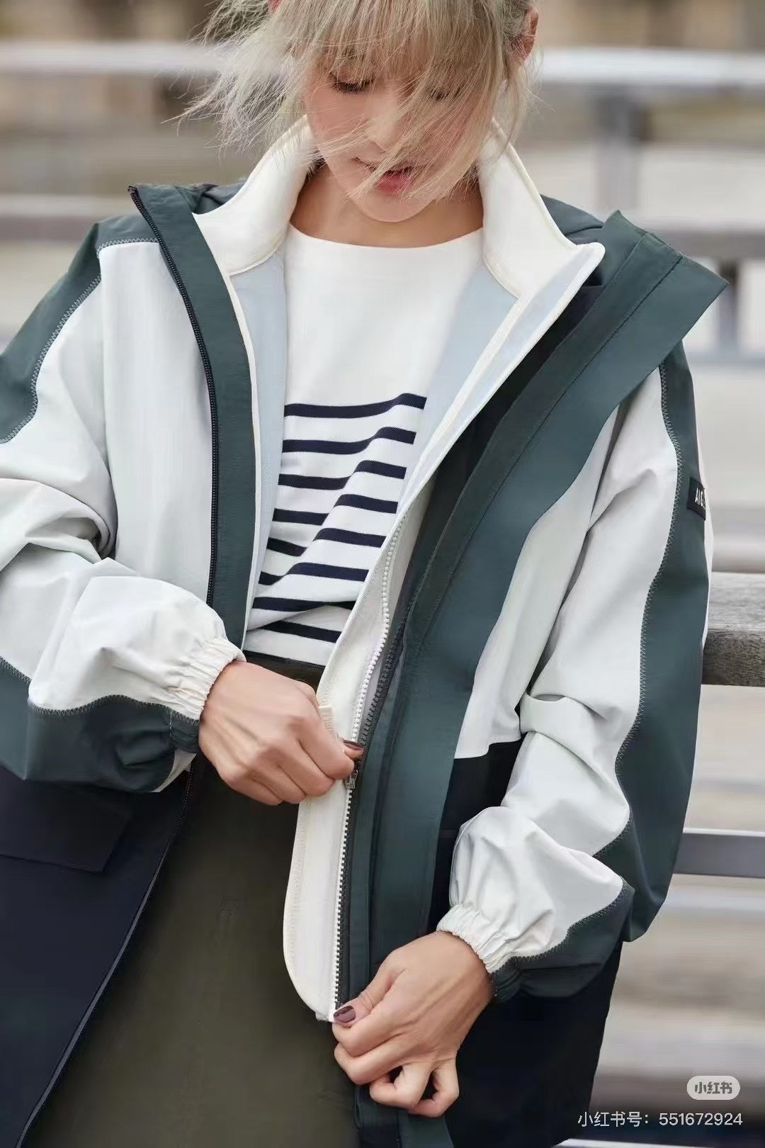 Aigle 撞色jacket