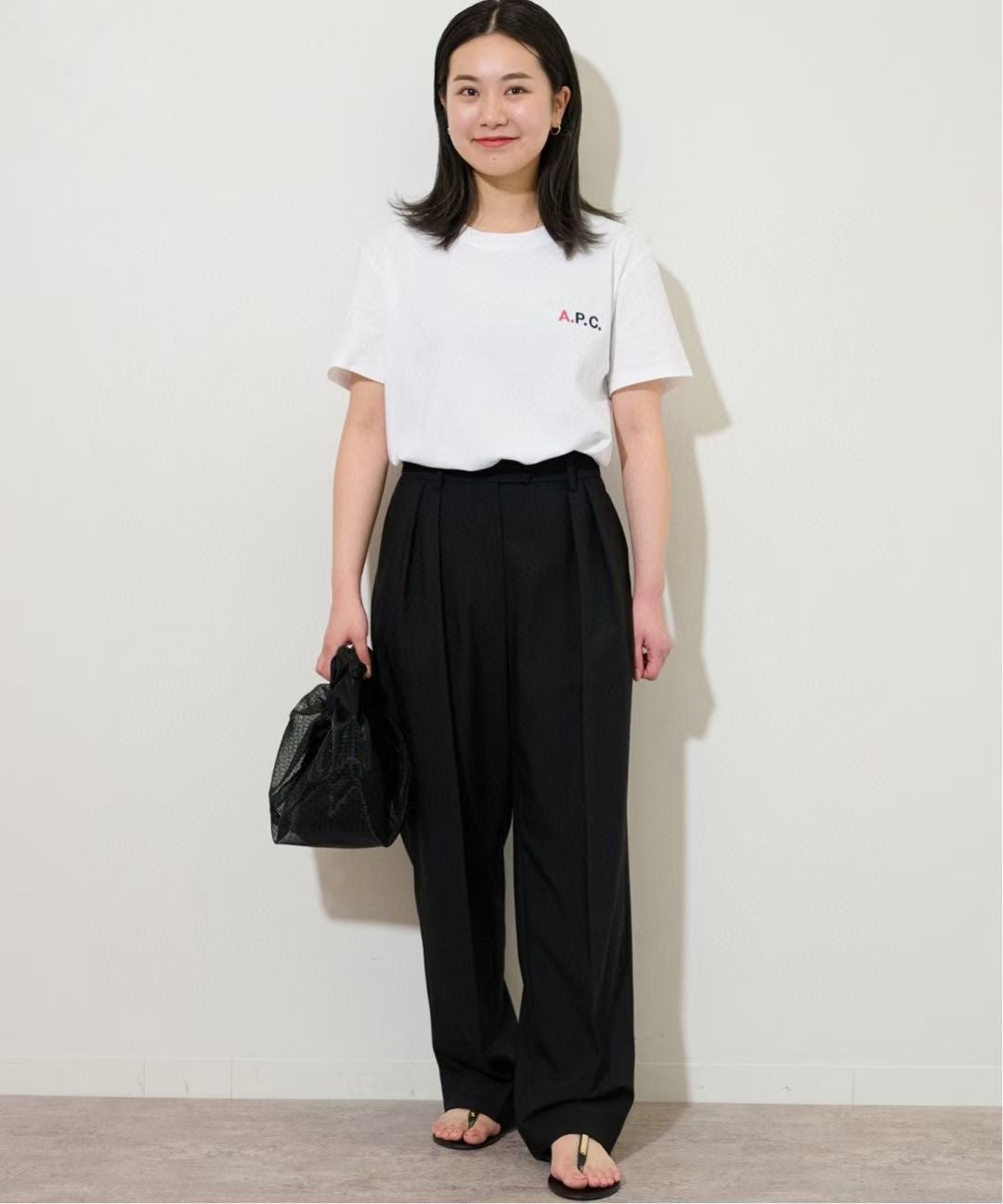 A.P.C 彩色刺繡logo tee