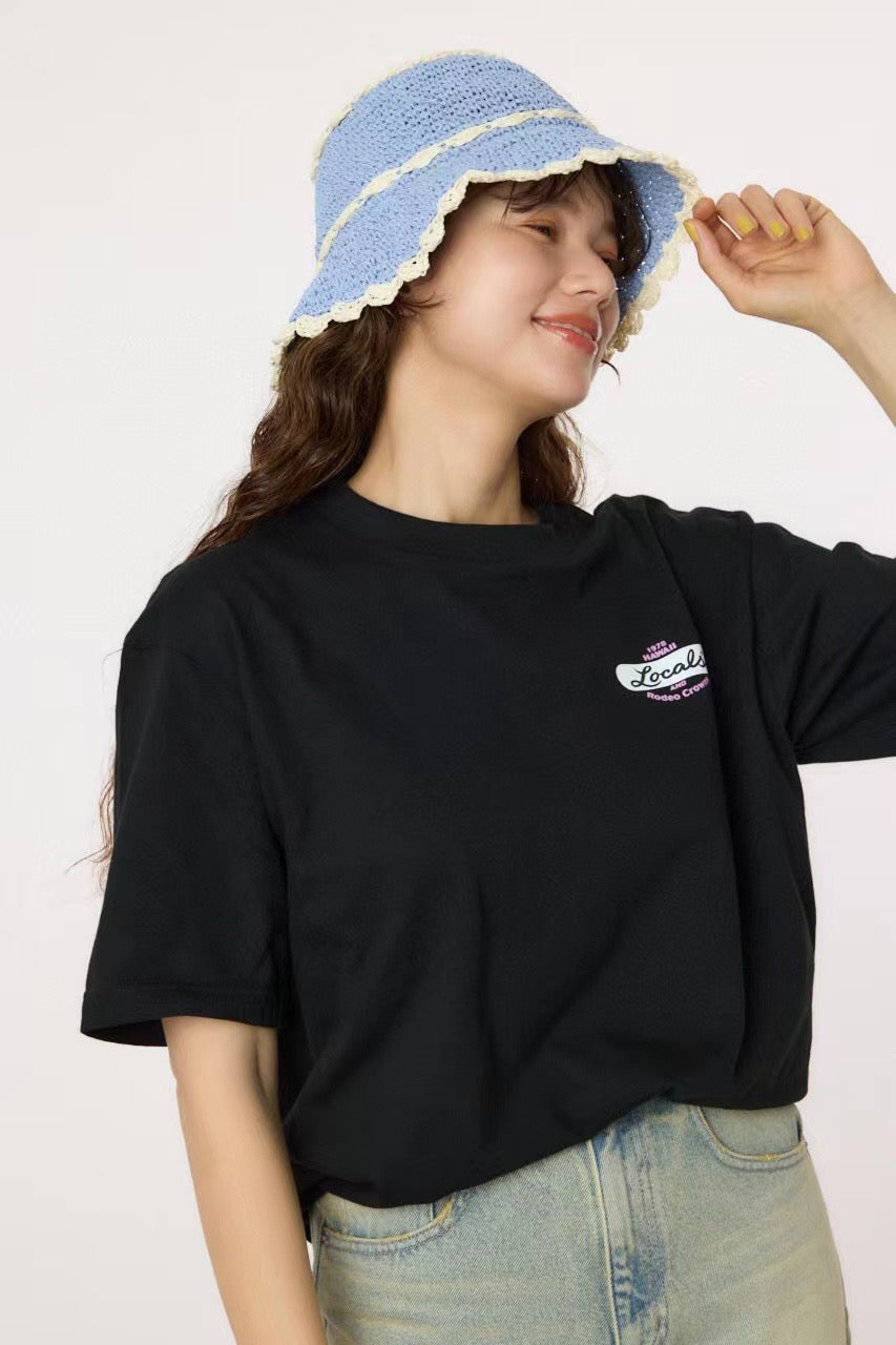 Rodeo crowns 花朵字母 tee