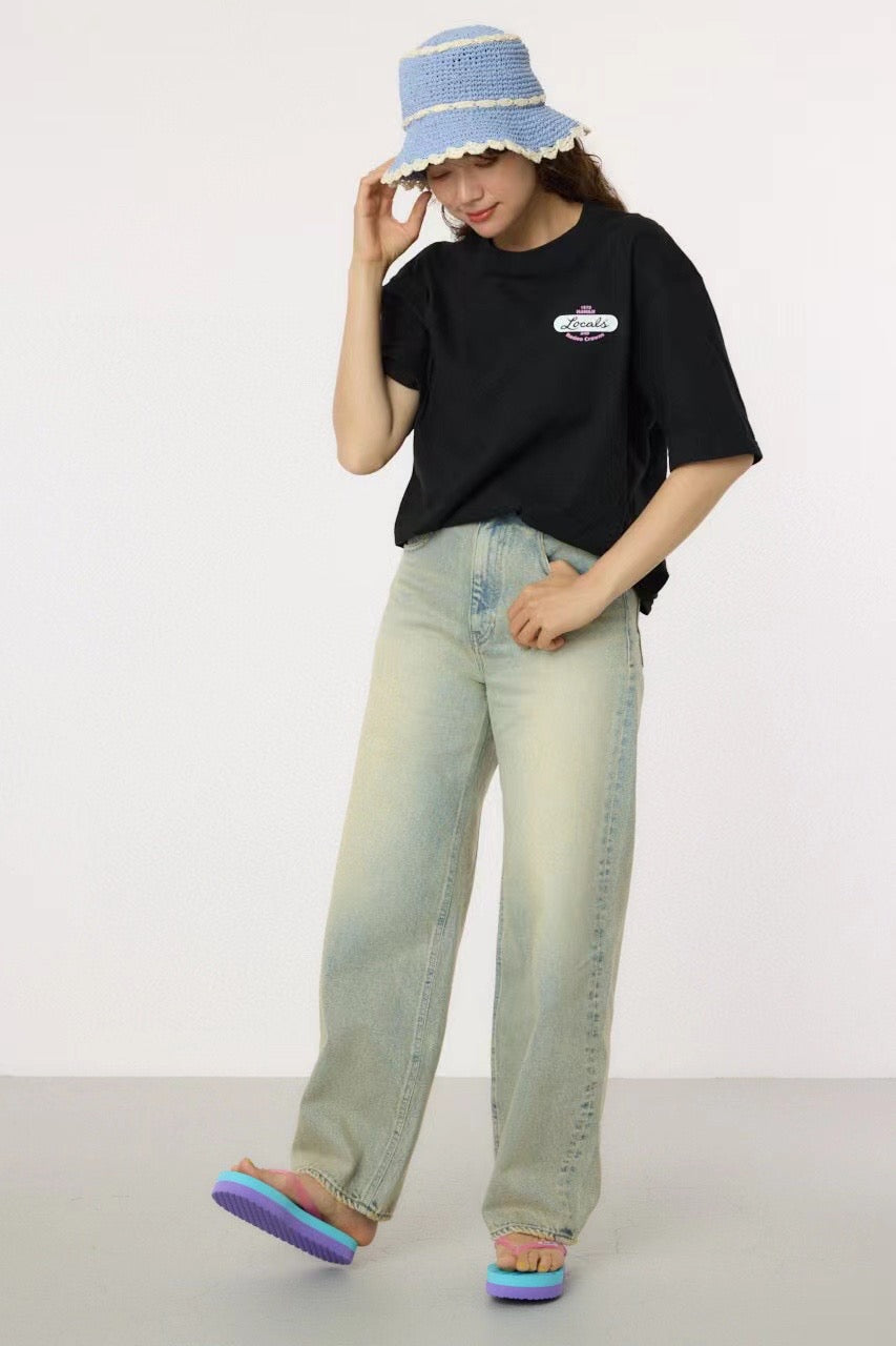 Rodeo crowns 花朵字母 tee