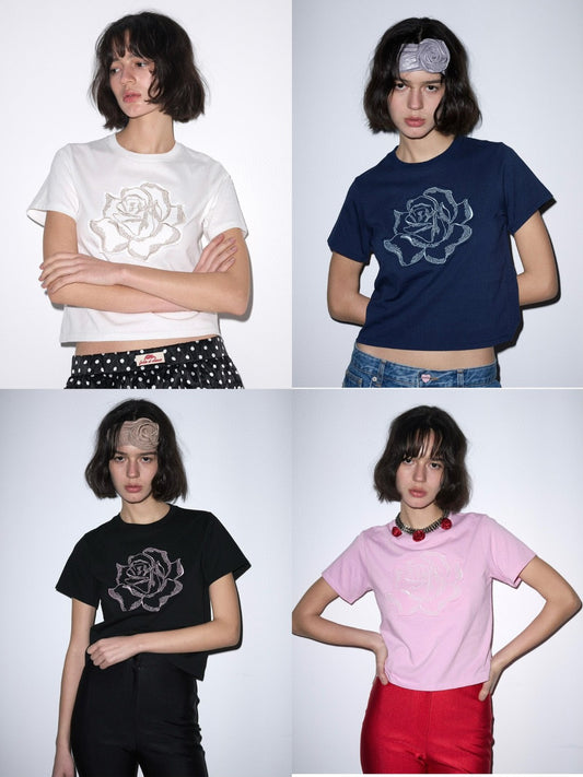 Mardi玫瑰花tee