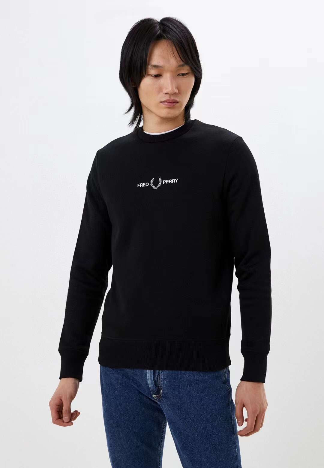 Fred perry字母刺繡衛衣