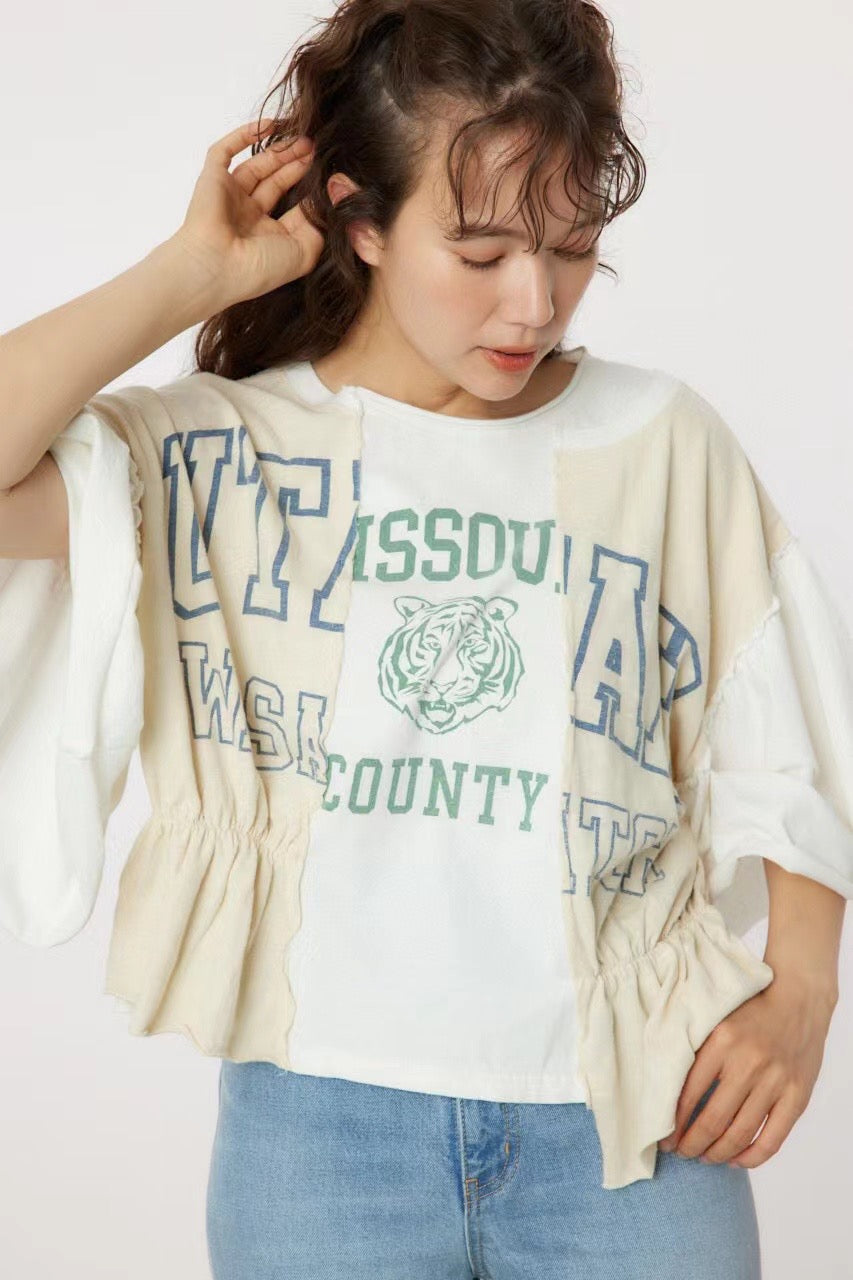 Rodeo crowns tiger接拼tee