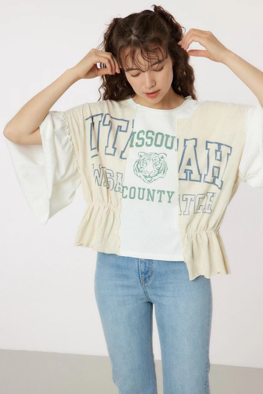 Rodeo crowns tiger接拼tee