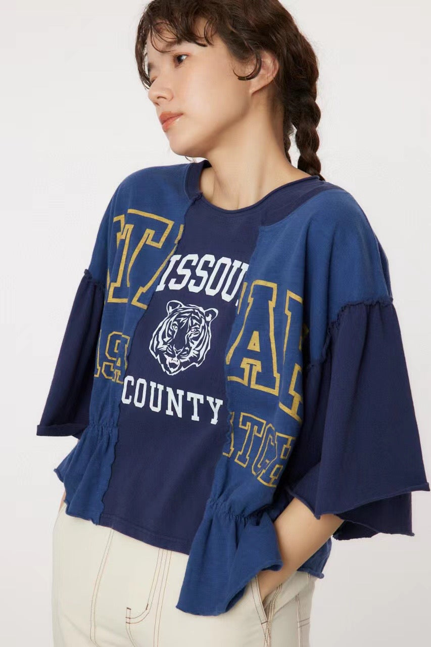 Rodeo crowns tiger接拼tee