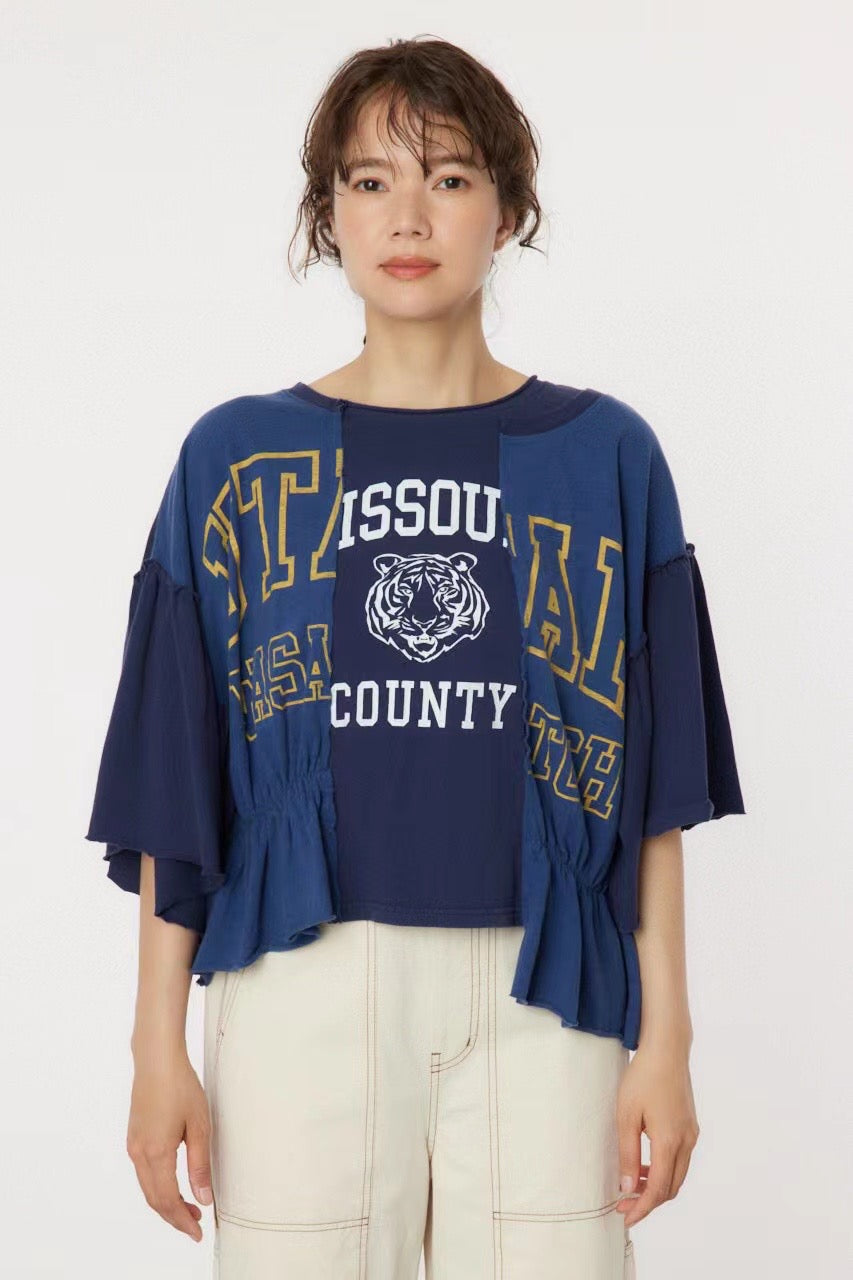 Rodeo crowns tiger接拼tee