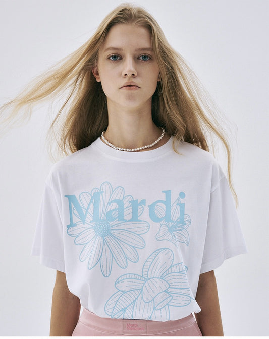 Mardi flower印花 tee