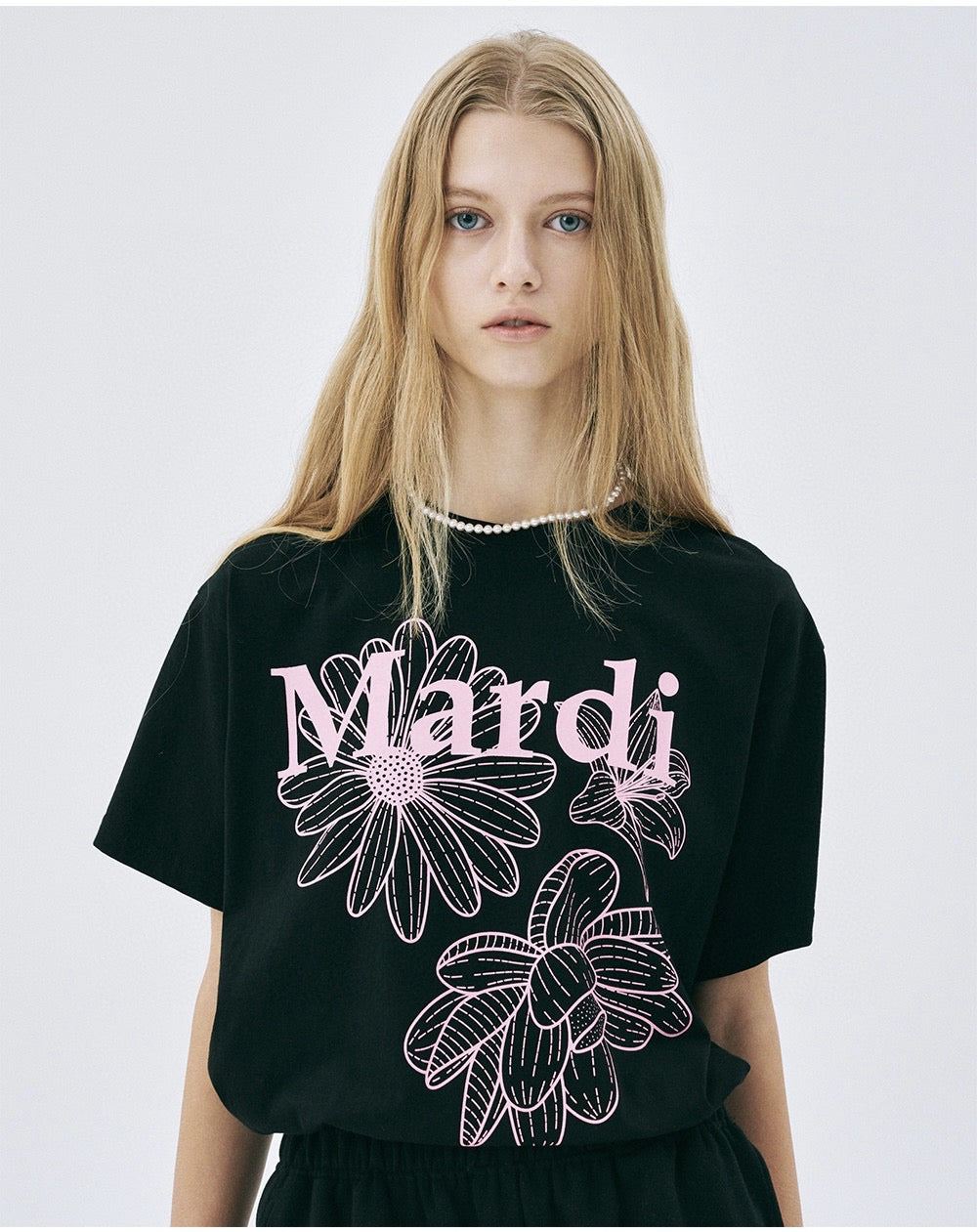 Mardi flower印花 tee