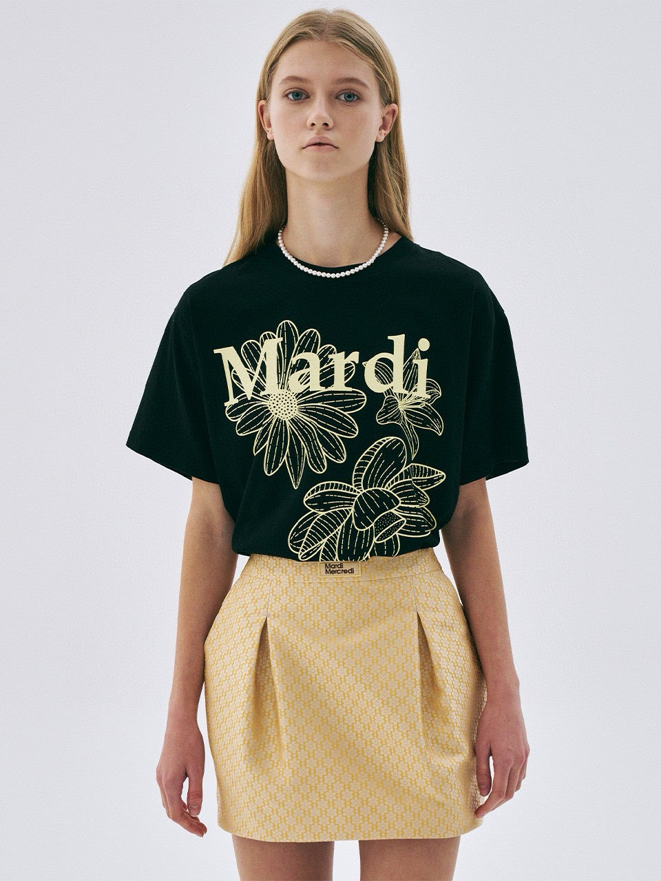 Mardi flower印花 tee