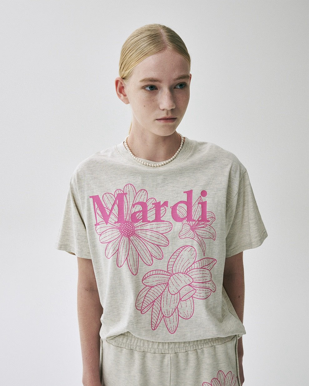 Mardi flower印花 tee