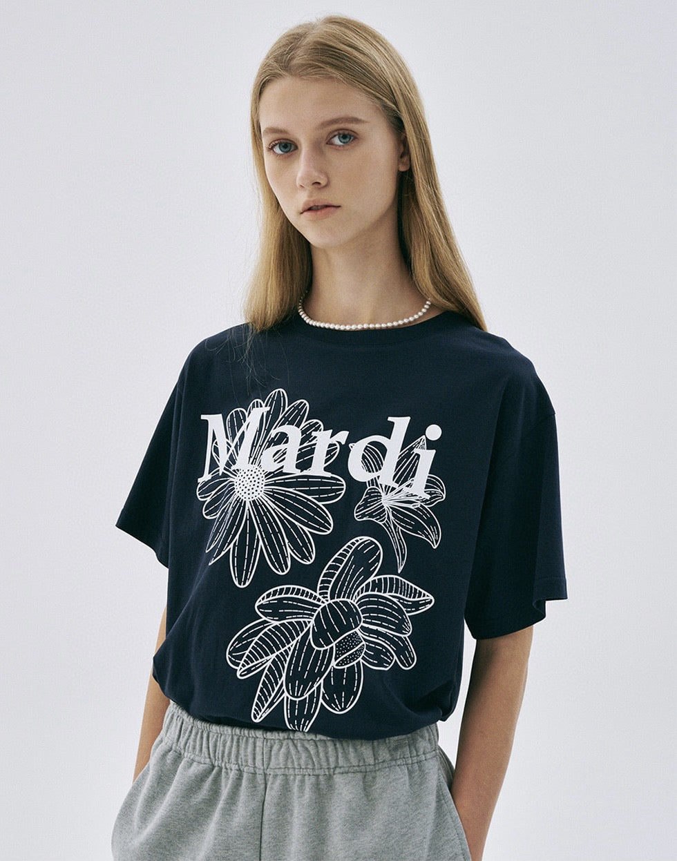 Mardi flower印花 tee