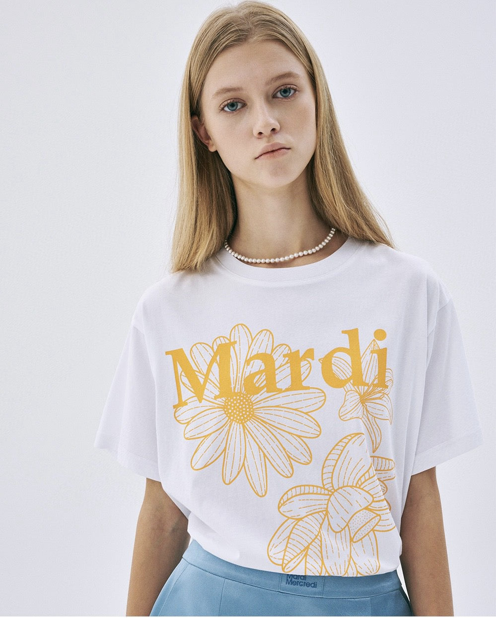 Mardi flower印花 tee