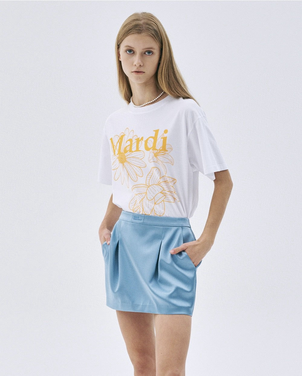 Mardi flower印花 tee
