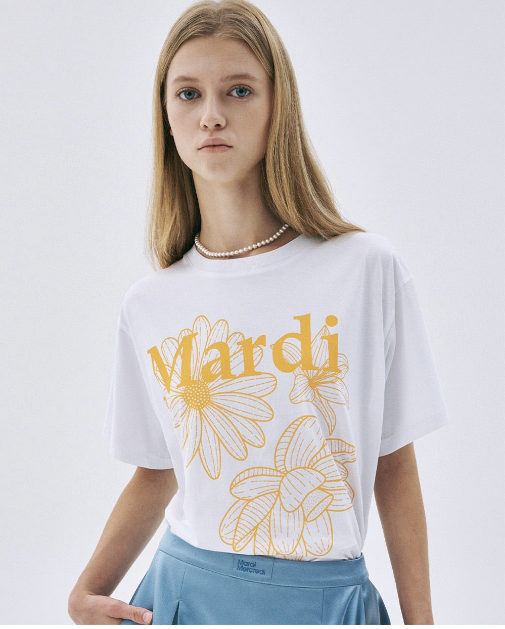 Mardi flower印花 tee