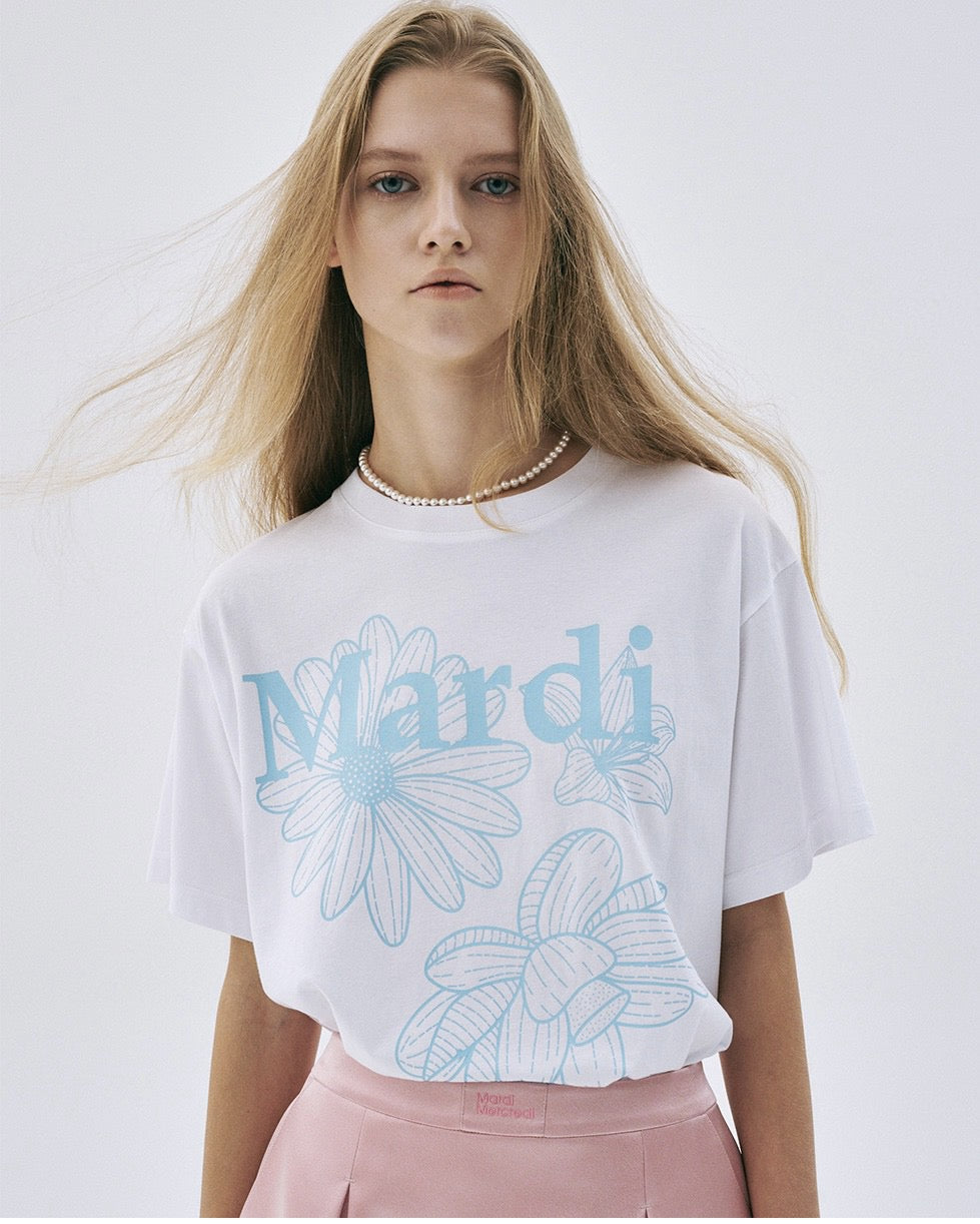 Mardi flower印花 tee