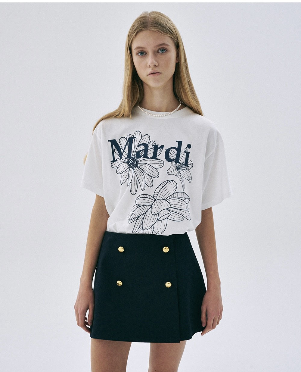 Mardi flower印花 tee