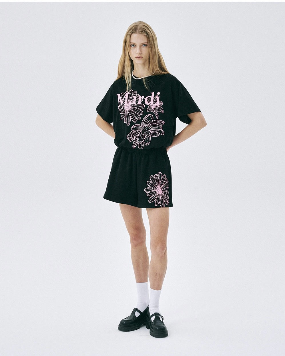 Mardi flower印花 tee