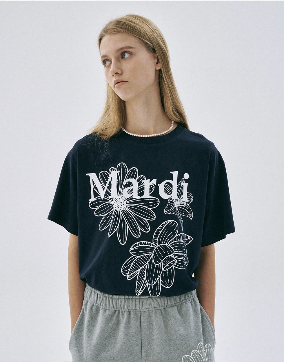 Mardi flower印花 tee
