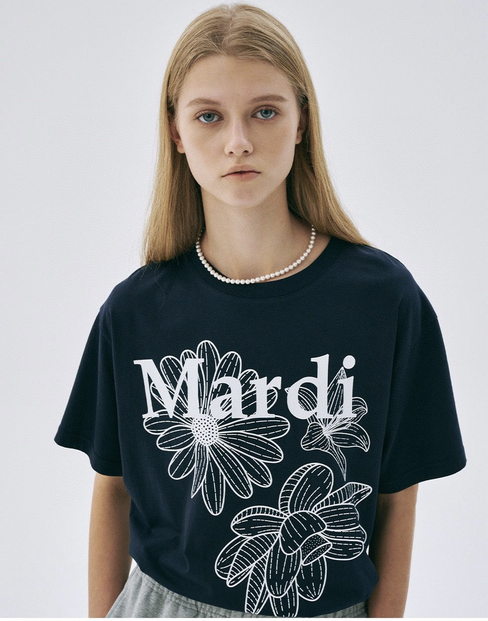 Mardi flower印花 tee